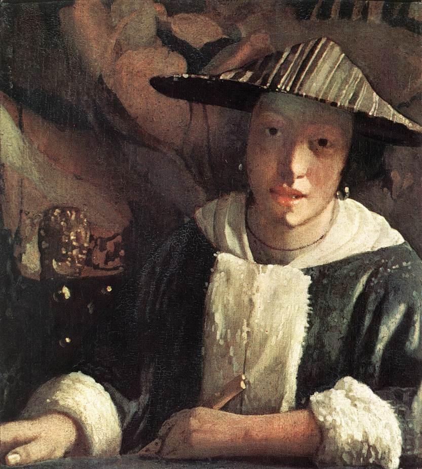 Johannes Vermeer Young Girl with a Flute